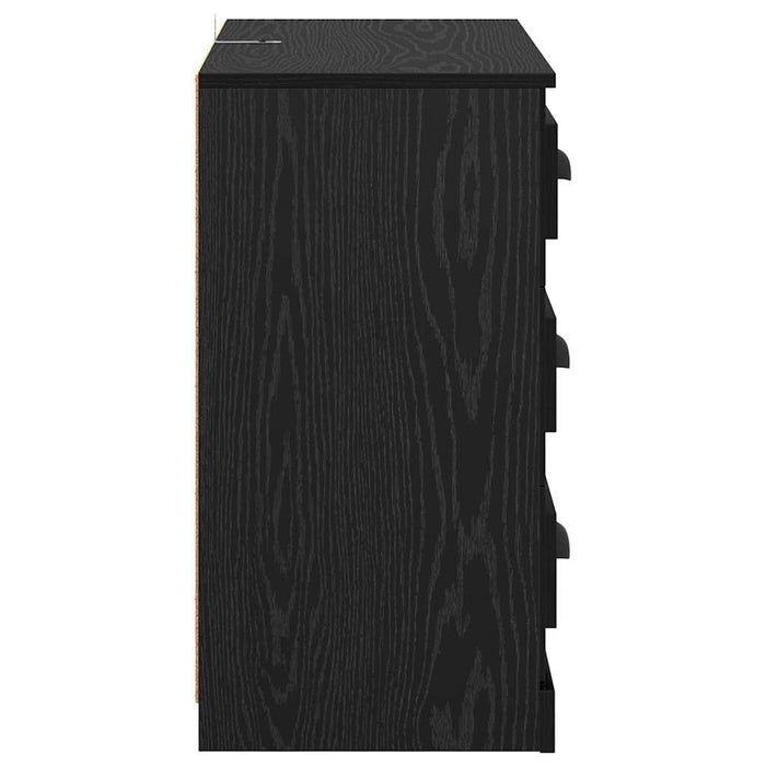 Bufet cu sertar Stejar Negru 70 x 35,5 x 67,5 cm Lemn compozit - WALTI WALTI
