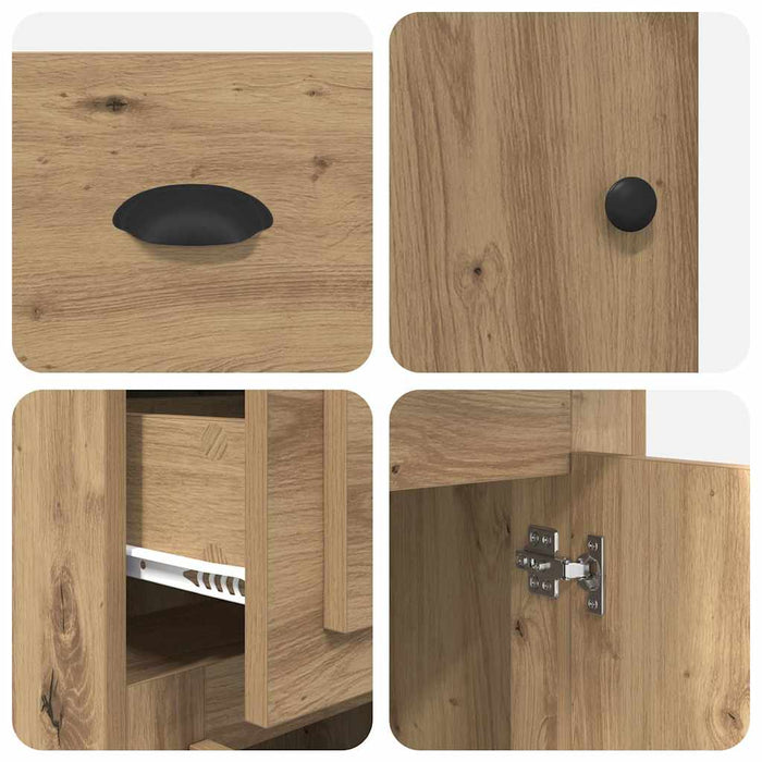Dulap lateral 40 x 50 x 75 cm Lemn prelucrat Stejar Artizanal WALTI