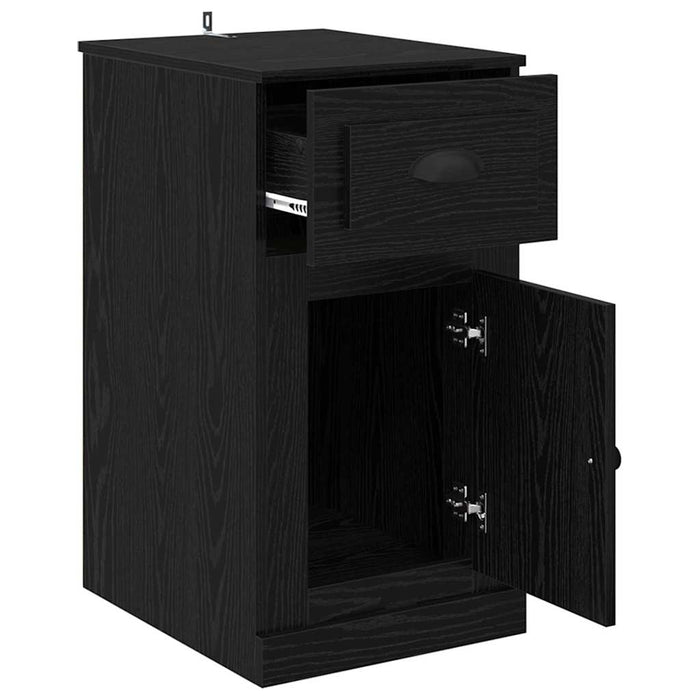 Dulap lateral Stejar Negru 40 x 50 x 75 cm Lemn compozit - WALTI WALTI