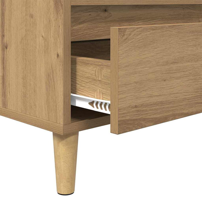 Cabinet TV Stejar Artizanal 100 x 34,5 x 44,5 cm Lemn compozit - WALTI WALTI