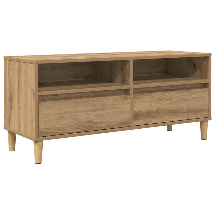 Cabinet TV Stejar Artizanal 100 x 34,5 x 44,5 cm Lemn compozit - WALTI WALTI