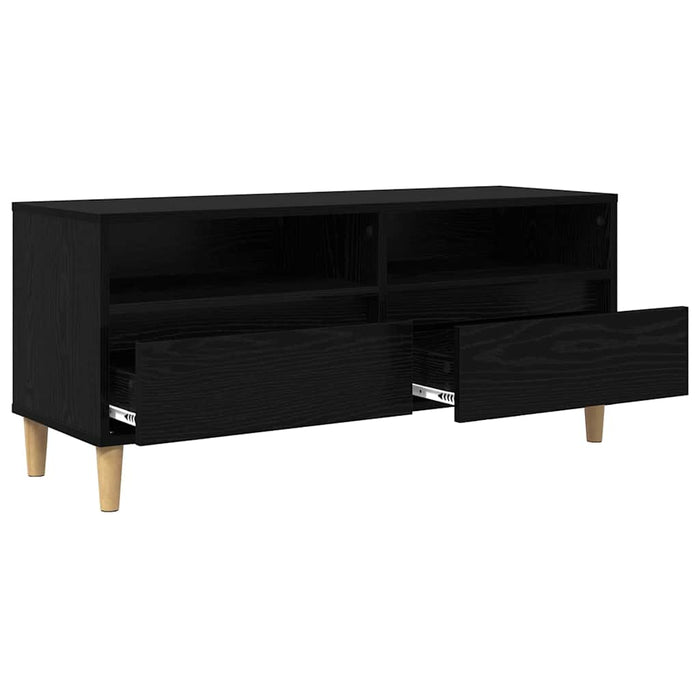 Cabinet TV Stejar Negru 100 x 34,5 x 44,5 cm Lemn compozit - WALTI WALTI