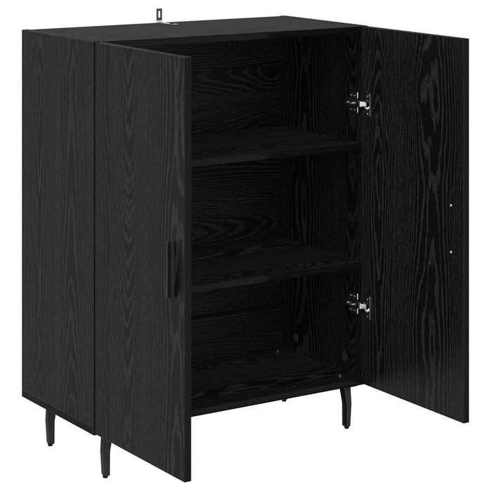 Bufet Stejar Negru 69,5 x 34 x 90 cm Lemn compozit - WALTI WALTI