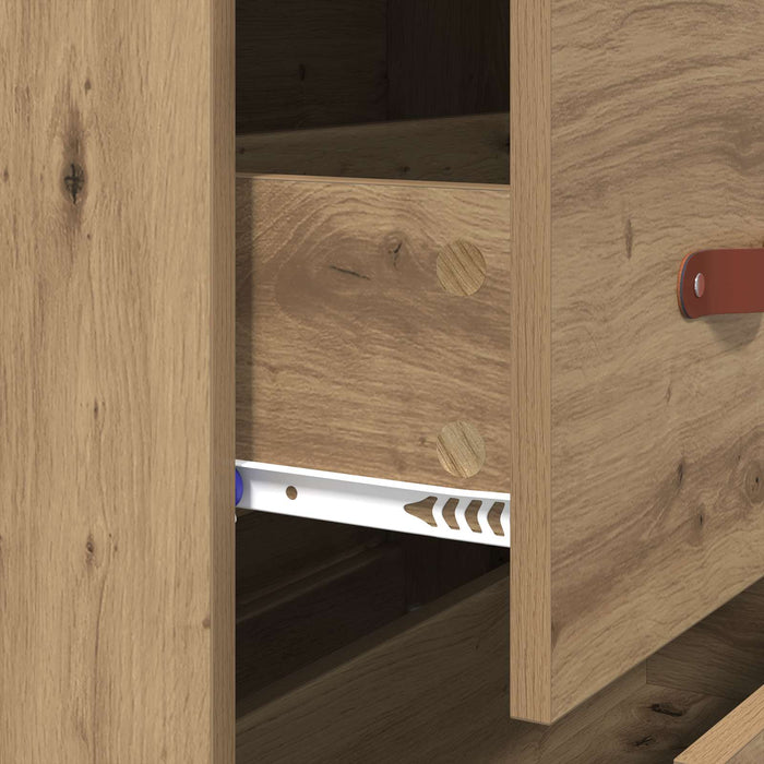 Comodă cu sertare 3-Drawer Stejar Artizanal 69,5 x 34 x 90 cm WALTI