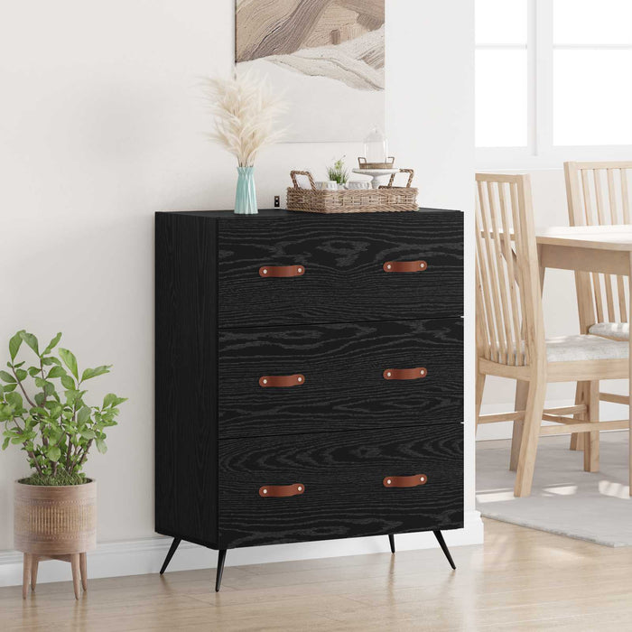 Comodă cu sertare Stejar Negru 69,5 x 34 x 90 cm Lemn prelucrat WALTI