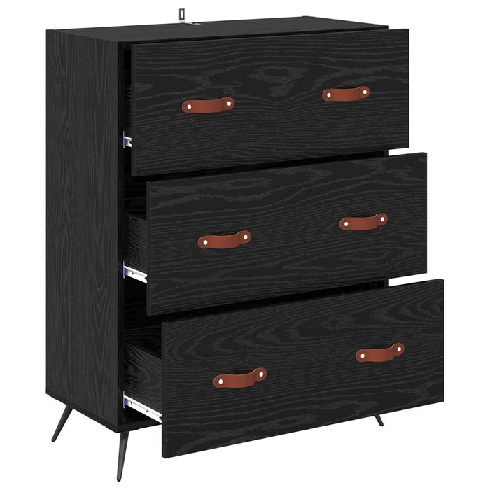 Comodă cu sertare Stejar Negru 69,5 x 34 x 90 cm Lemn prelucrat WALTI