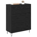 Bufet Stejar Negru 69,5 x 34 x 90 cm Lemn Ingineresc și Fier - WALTI WALTI