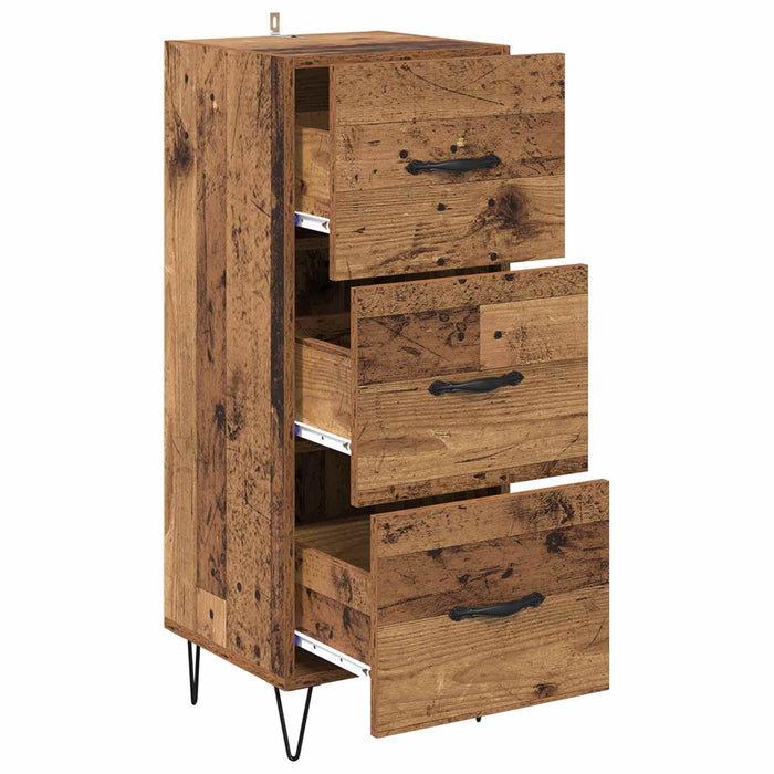 Bufet cu sertar Lemn vechi 34 x 34.5 x 90 cm Lemn compozit - WALTI WALTI