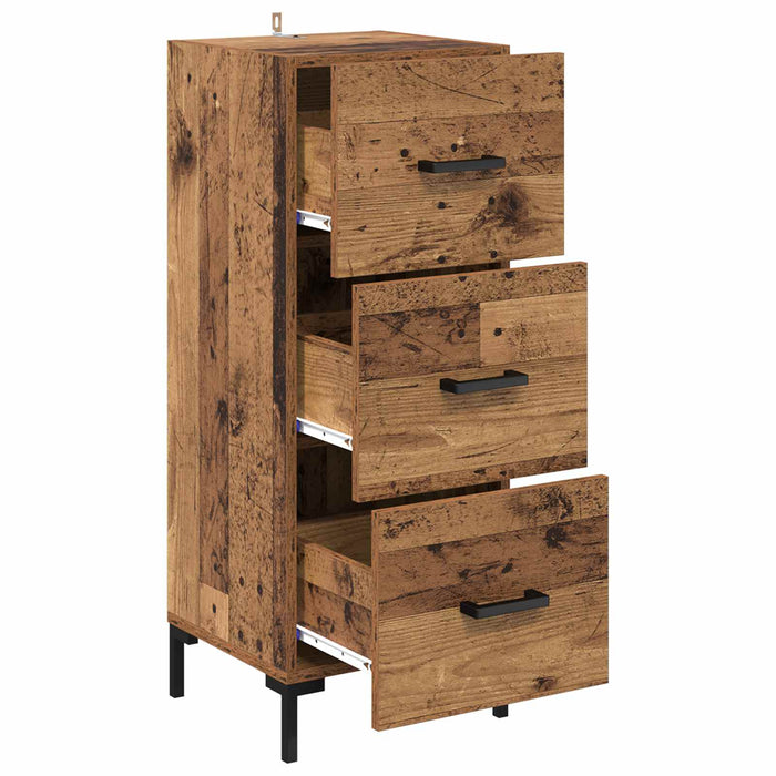 Bufet cu sertar Lemn vechi 34,5 x 34 x 90 cm Lemn compozit - WALTI WALTI