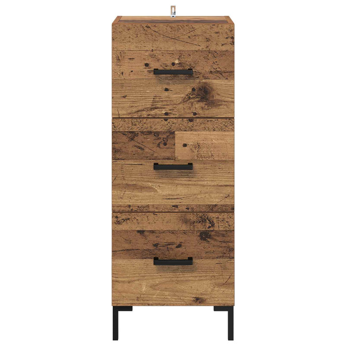 Bufet cu sertar Lemn vechi 34,5 x 34 x 90 cm Lemn compozit - WALTI WALTI
