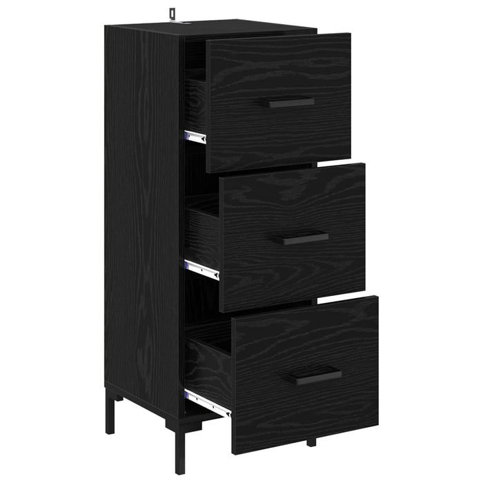 Bufet cu sertar Stejar Negru 34,5 x 34 x 90 cm Lemn compozit - WALTI WALTI