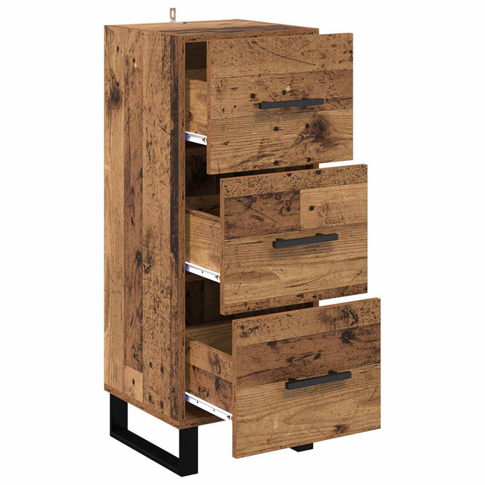 Bufet Lemn Vechi 34,5 x 34 x 90 cm Lemn Ingineresc și Fier - WALTI WALTI