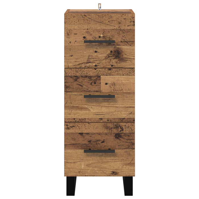 Bufet Lemn Vechi 34,5 x 34 x 90 cm Lemn Ingineresc și Fier - WALTI WALTI