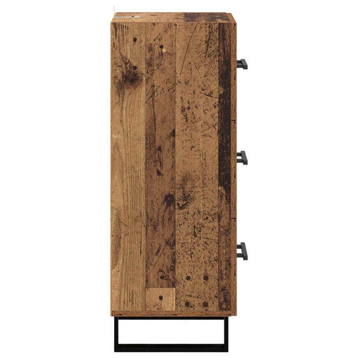 Bufet Lemn Vechi 34,5 x 34 x 90 cm Lemn Ingineresc și Fier - WALTI WALTI