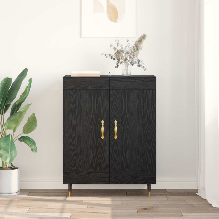 Bufet Stejar Negru 69,5 x 34 x 90 cm Lemn compozit - WALTI WALTI
