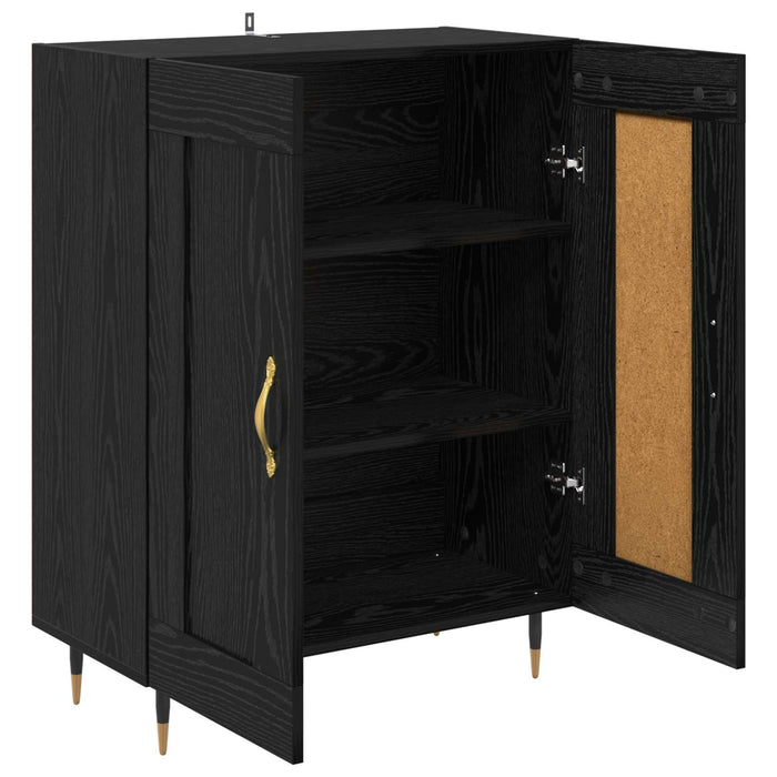 Bufet Stejar Negru 69,5 x 34 x 90 cm Lemn compozit - WALTI WALTI