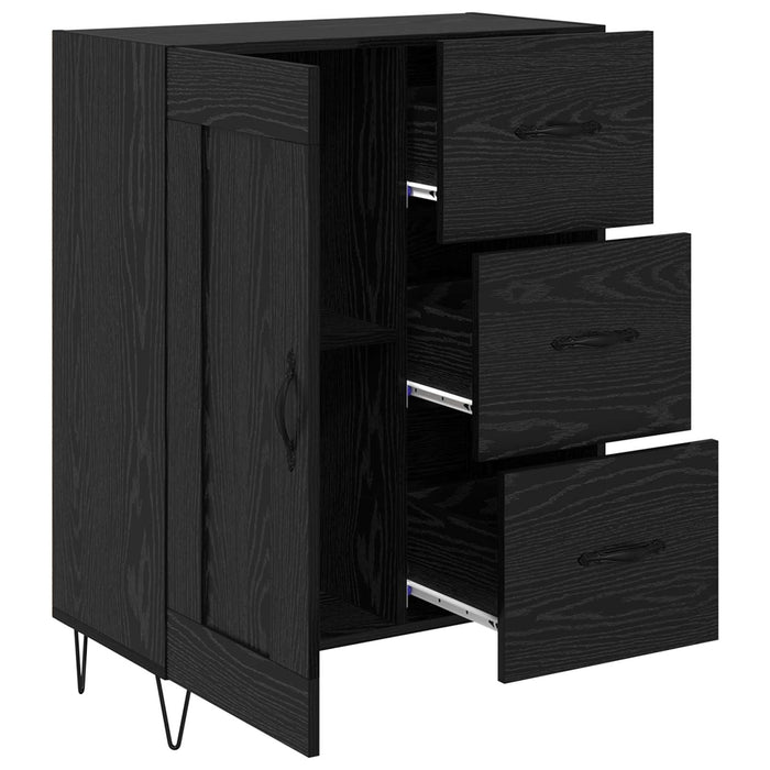 Bufet cu sertar Stejar Negru 69,5 x 34 x 90 cm Lemn prelucrat - WALTI WALTI