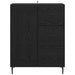 Bufet Stejar Negru 69,5 x 34 x 90 cm Lemn Ingineresc și Fier - WALTI WALTI