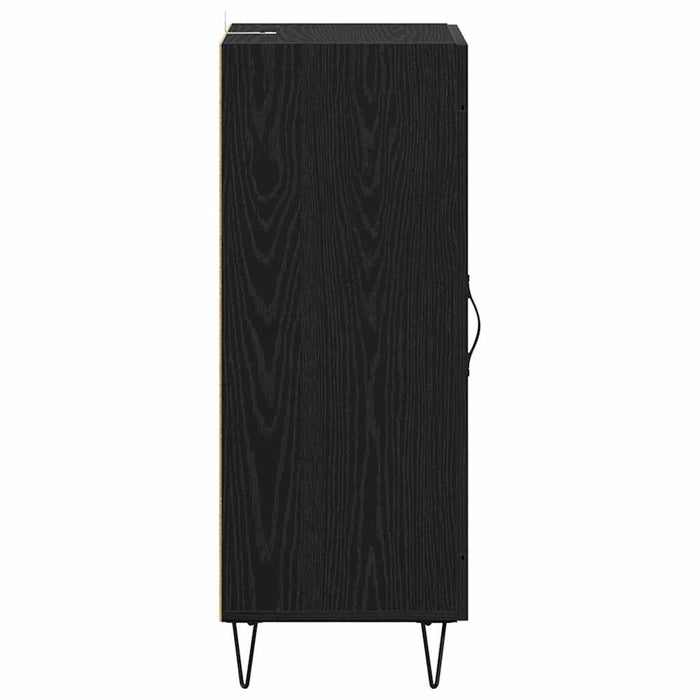 Bufet Stejar Negru 34,5 x 34 x 90 cm Lemn Ingineresc și Fier - WALTI WALTI