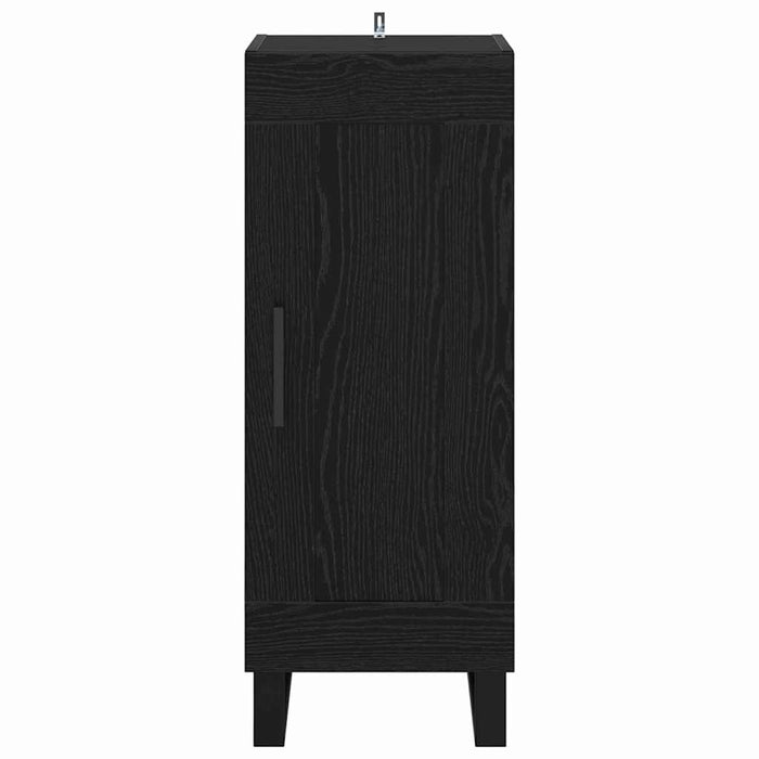 Bufet Stejar Negru 34,5 x 34 x 90 cm Lemn Ingineresc și Fier - WALTI WALTI