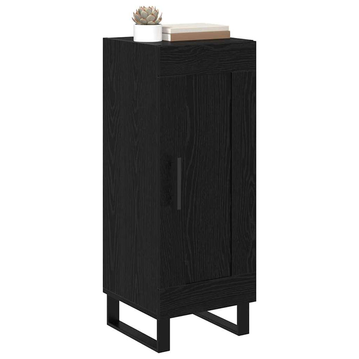 Bufet Stejar Negru 34,5 x 34 x 90 cm Lemn Ingineresc și Fier - WALTI WALTI
