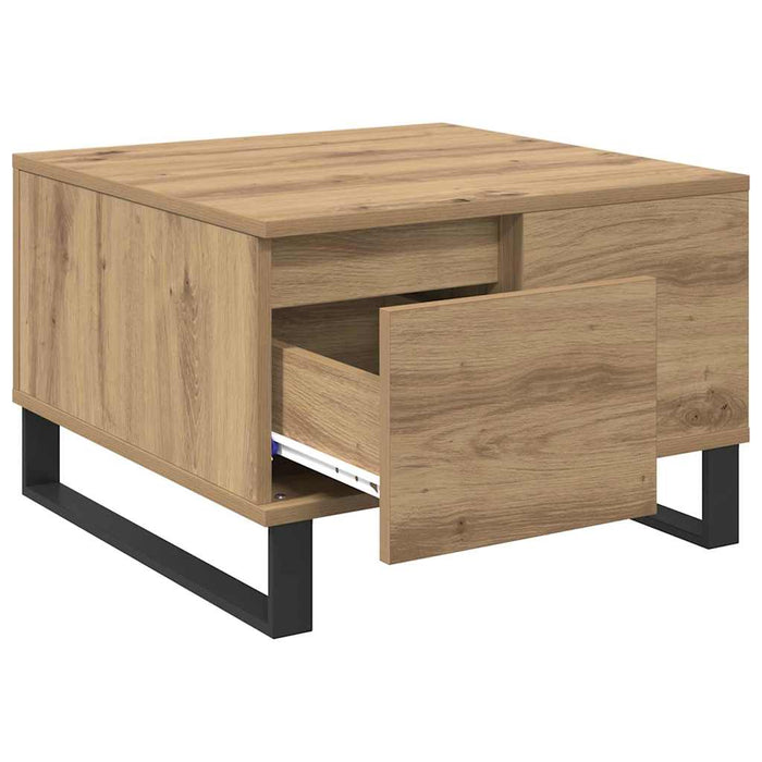 Masă de cafea Stejar Artizanal 55 x 55 x 36,5 cm Lemn prelucrat WALTI