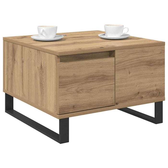 Masă de cafea Stejar Artizanal 55 x 55 x 36,5 cm Lemn prelucrat WALTI