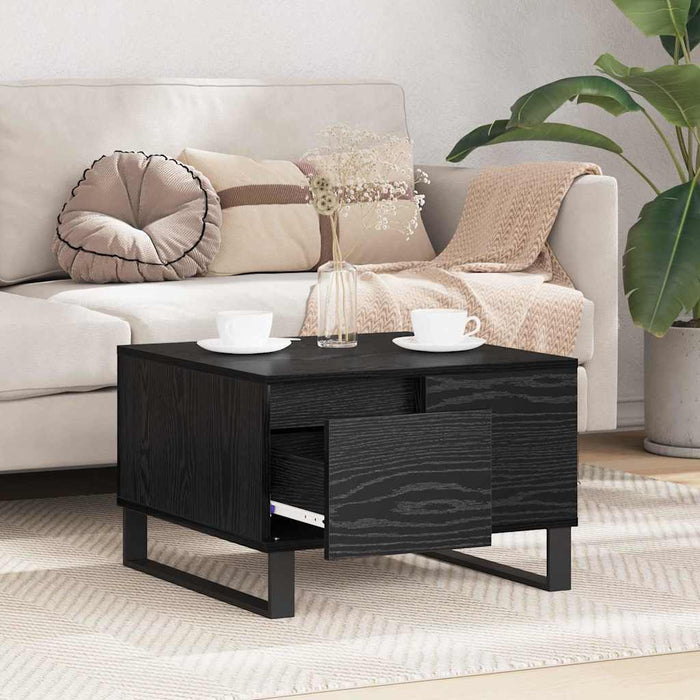 Masă de cafea Stejar Negru 55 x 55 x 36,5 cm Lemn compozit - WALTI WALTI