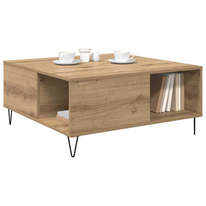 Masă de cafea Stejar Artizanal 80 x 80 x 36,5 cm Lemn compozit - WALTI WALTI