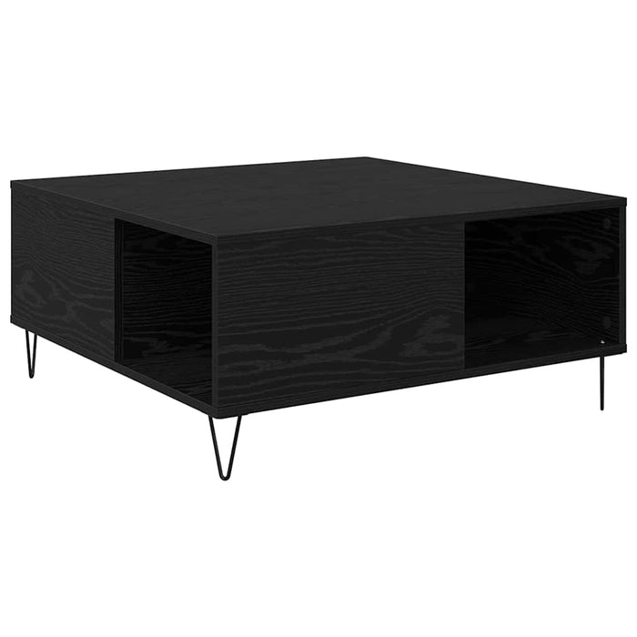 Masă de cafea Stejar Negru 80 x 80 x 36,5 cm Lemn compozit - WALTI WALTI