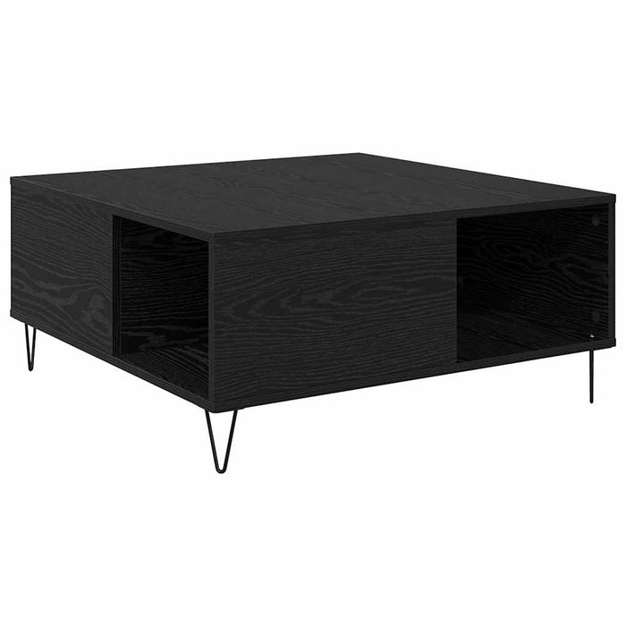 Masă de cafea Stejar Negru 80 x 80 x 36,5 cm Lemn compozit - WALTI WALTI