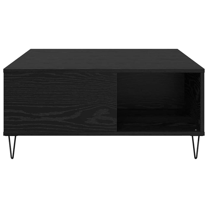 Masă de cafea Stejar Negru 80 x 80 x 36,5 cm Lemn compozit - WALTI WALTI
