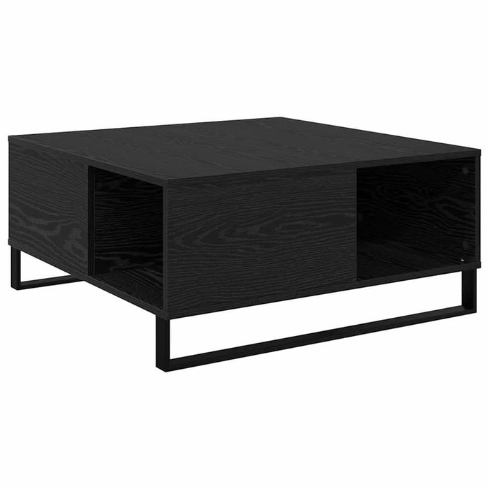 Masă de cafea Stejar Negru 80 x 80 x 36,5 cm Lemn compozit - WALTI WALTI