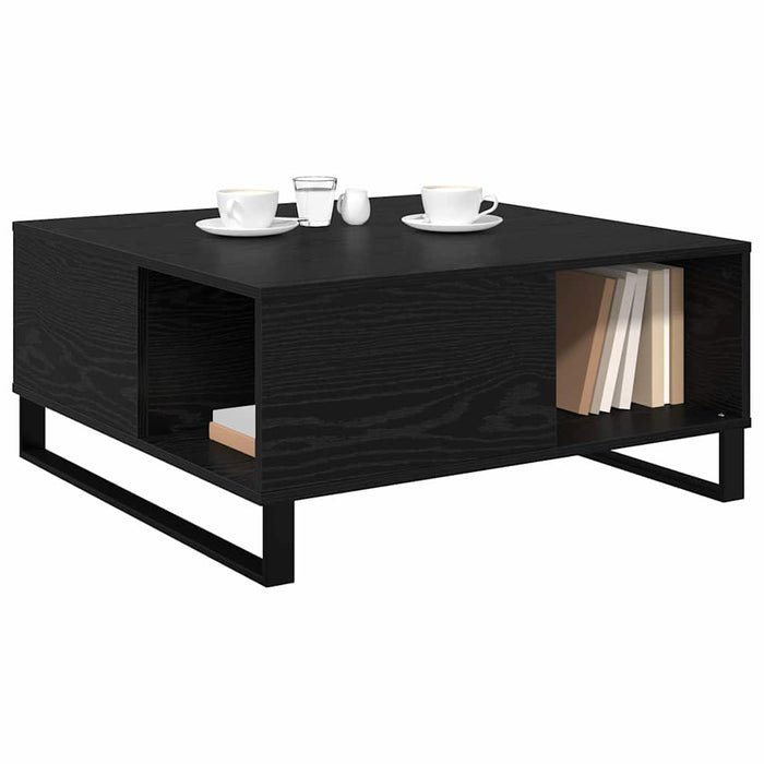 Masă de cafea Stejar Negru 80 x 80 x 36,5 cm Lemn compozit - WALTI WALTI