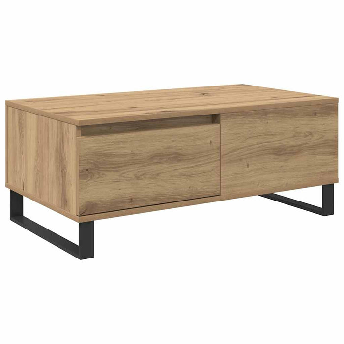 Masă de cafea Stejar Artizanal 90 x 50 x 36,5 cm Lemn compozit - WALTI WALTI