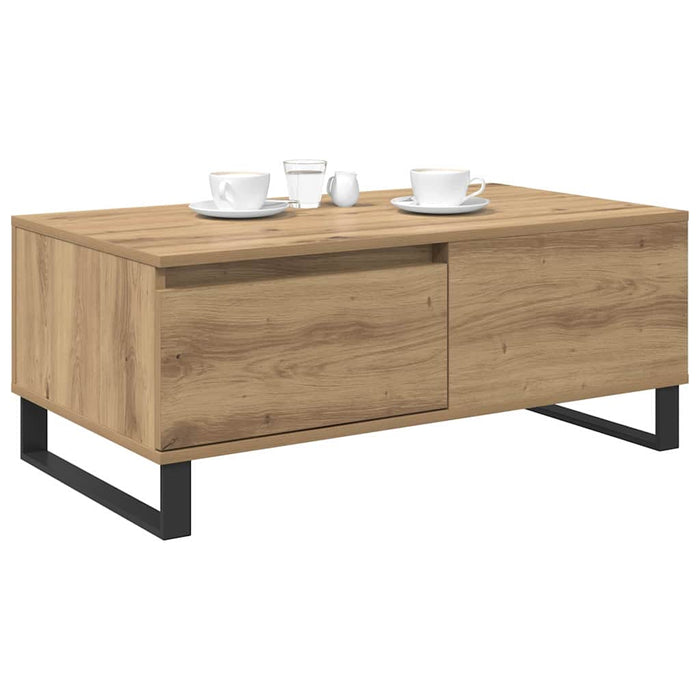 Masă de cafea Stejar Artizanal 90 x 50 x 36,5 cm Lemn compozit - WALTI WALTI