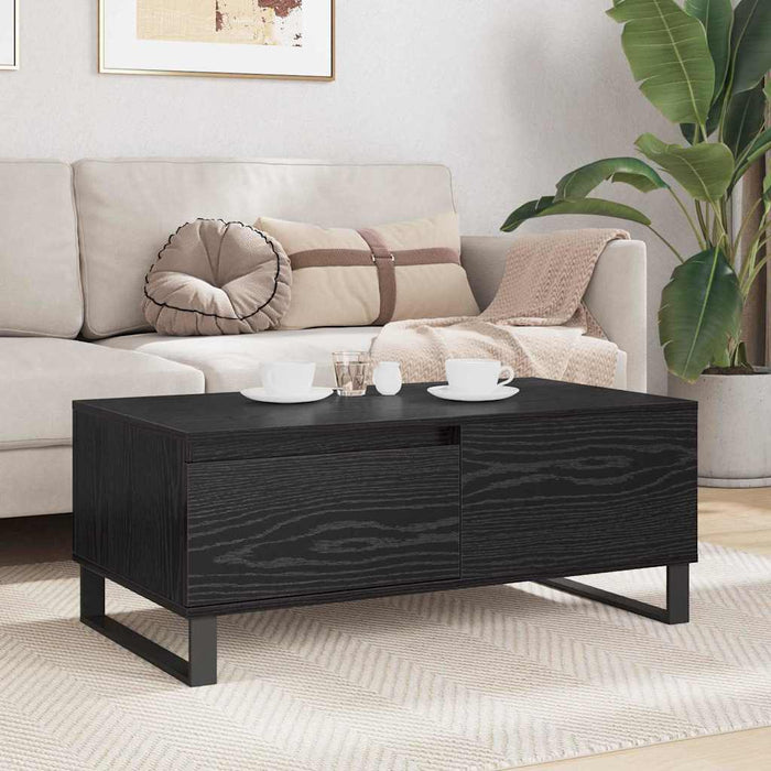 Masă de cafea Stejar Negru 90 x 50 x 36,5 cm Lemn compozit - WALTI WALTI