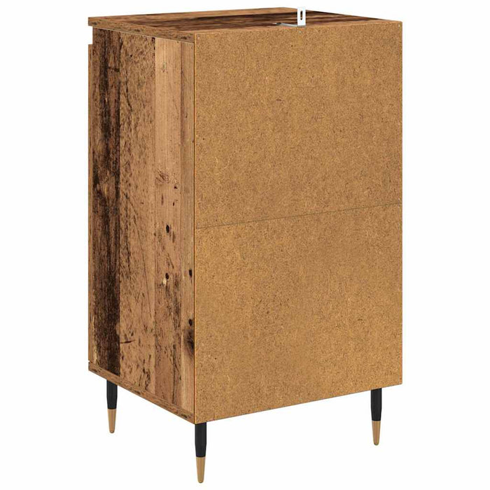 Bufet 2 pcs Lemn Vechi 40 x 35 x 70 cm Lemn Ingineresc și Fier - WALTI WALTI