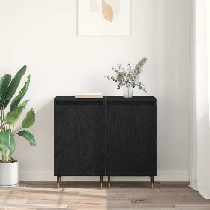 Bufet 2 pcs Stejar Negru 40 x 35 x 70 cm - WALTI WALTI