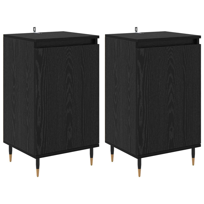Bufet 2 pcs Stejar Negru 40 x 35 x 70 cm - WALTI WALTI