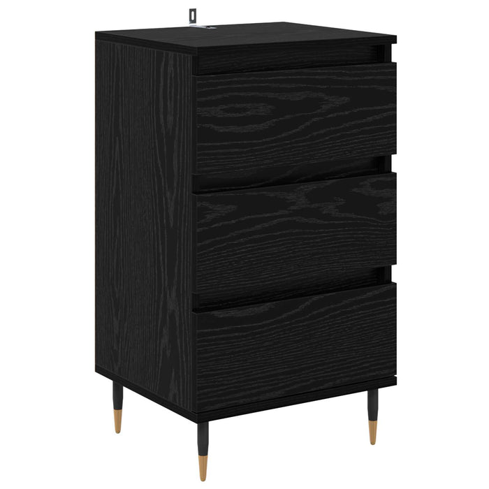 Bufet cu sertar Stejar negru 35 x 40 x 70 cm Lemn compozit - WALTI WALTI