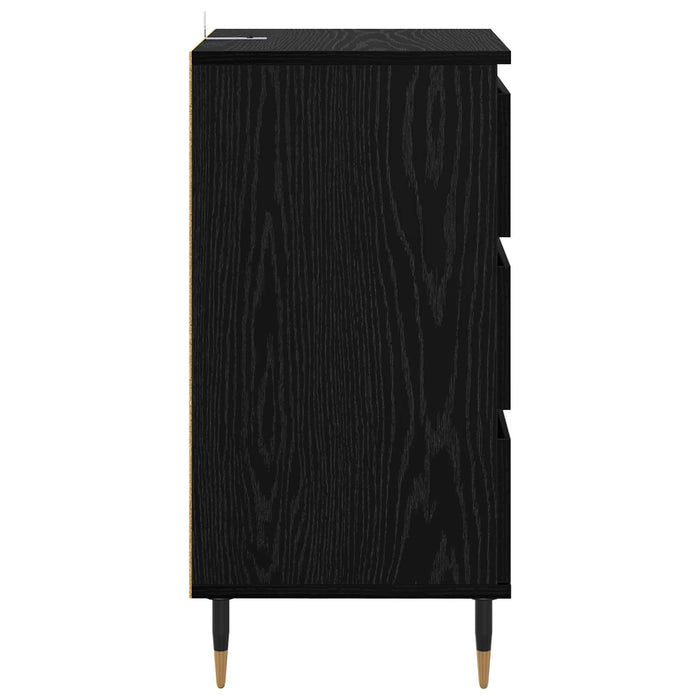 Bufet cu sertar Stejar negru 35 x 40 x 70 cm Lemn compozit - WALTI WALTI