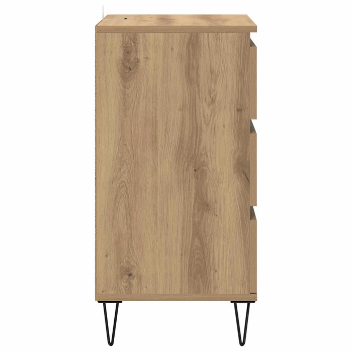 Bufet Stejar Artizanal 40 x 35 x 70 cm Lemn Ingineresc și Fier - WALTI WALTI