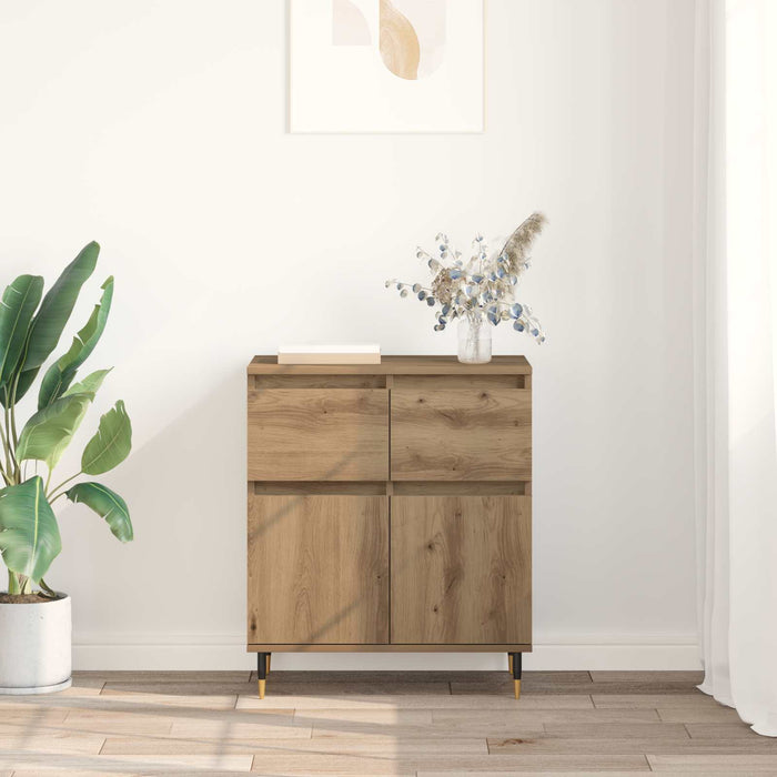 Bufet Stejar Artizanal 60 x 35 x 70 cm Lemn Ingineresc și Fier - WALTI WALTI