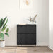 Bufet Stejar Negru 60 x 35 x 70 cm Lemn Ingineresc și Fier - WALTI WALTI