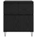 Bufet Stejar Negru 60 x 35 x 70 cm Lemn Ingineresc și Fier - WALTI WALTI