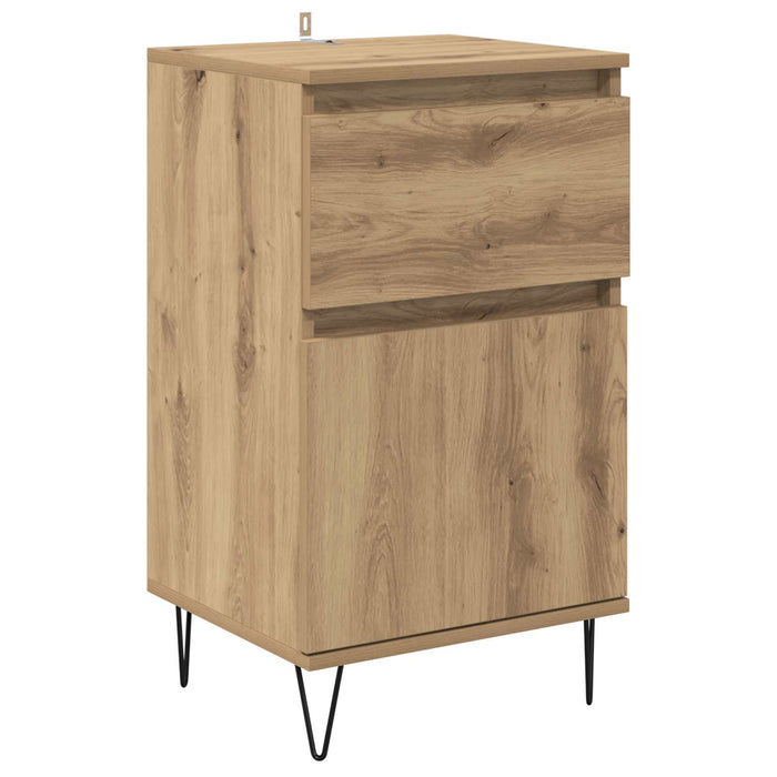 Bufet cu sertar stejar artizanal 35 x 40 x 70 cm Lemn compozit - WALTI WALTI