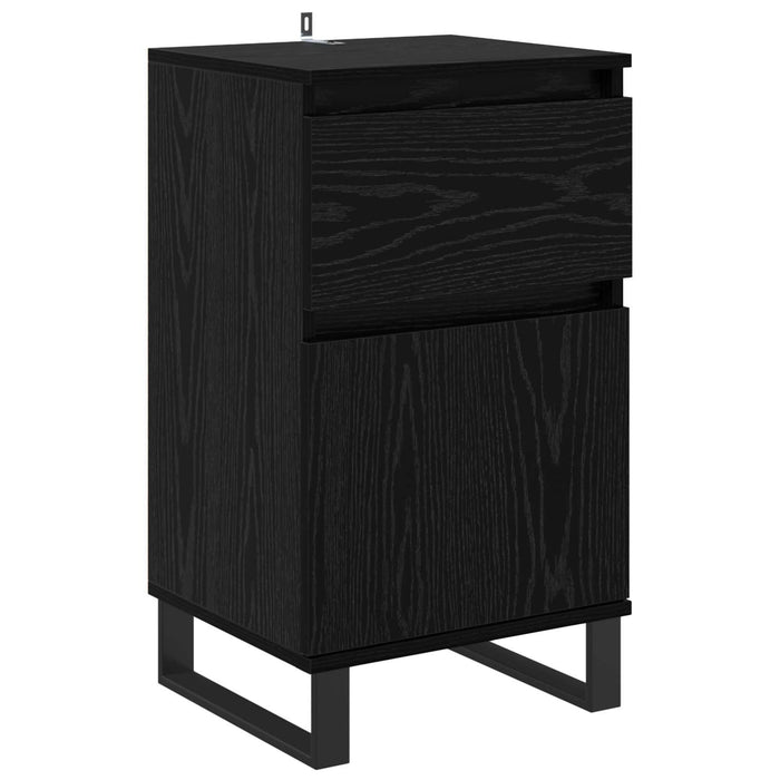 Bufet cu sertar Stejar negru 35 x 40 x 70 cm Lemn compozit - WALTI WALTI