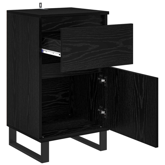 Bufet cu sertar Stejar negru 35 x 40 x 70 cm Lemn compozit - WALTI WALTI
