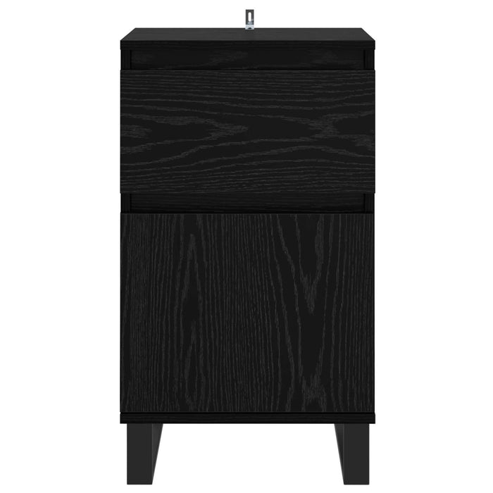 Bufet cu sertar Stejar negru 35 x 40 x 70 cm Lemn compozit - WALTI WALTI